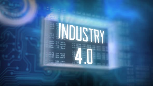 Digital Hud Background İndustry 4.0 alt