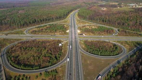 Car Interchange, Russia, Aerial View