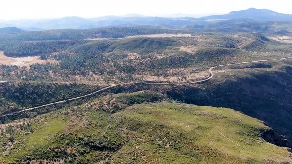 Small Asphalt Road in Laguna Mountains, South California