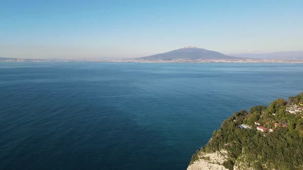 View of the Vesuvius Volcano