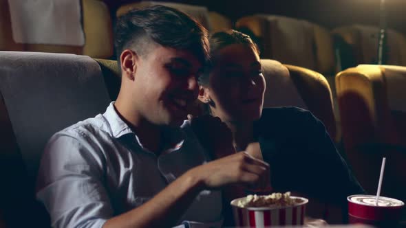 People Audience Watching Movie in Cinema Theater