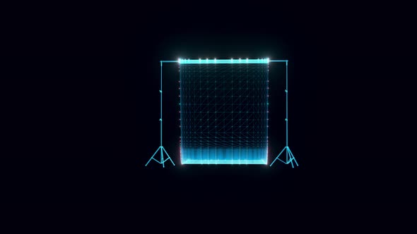 photo studio background hologram Rotating 4k