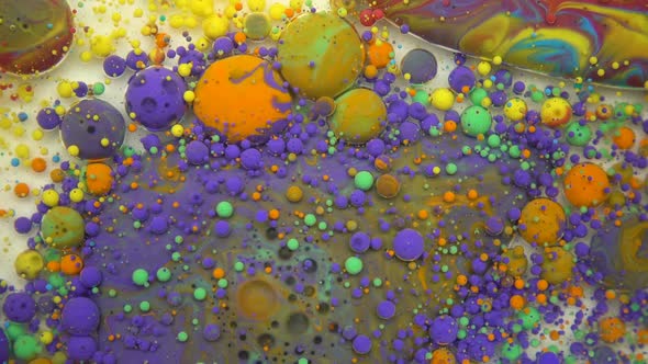 Turbulent, Colorful Paint Mix