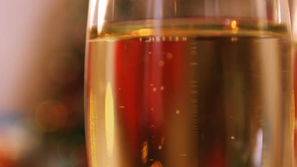 Close-up of champagne glass