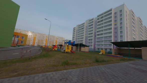 Playgrounds for Little Children on Area of Kindergarten