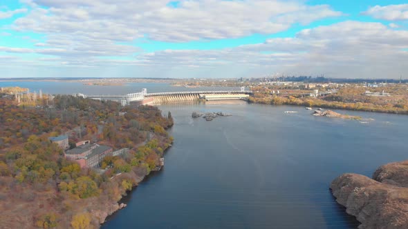 Hydroelectric Dam On River