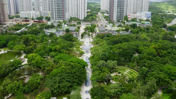 Hong Kong residential district from above