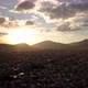 Cloudy aerial drone shot in sunset, Mexico city - VideoHive Item for Sale