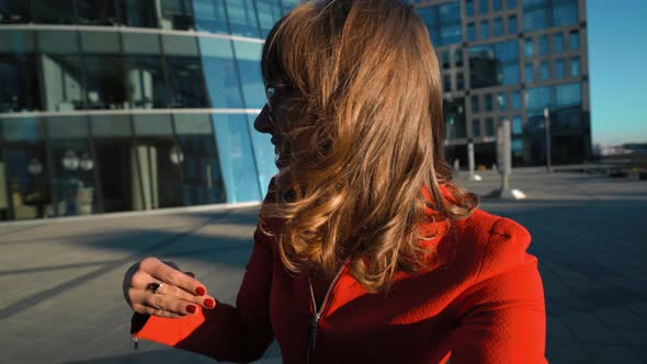 Business People Making Selfie Outdoor