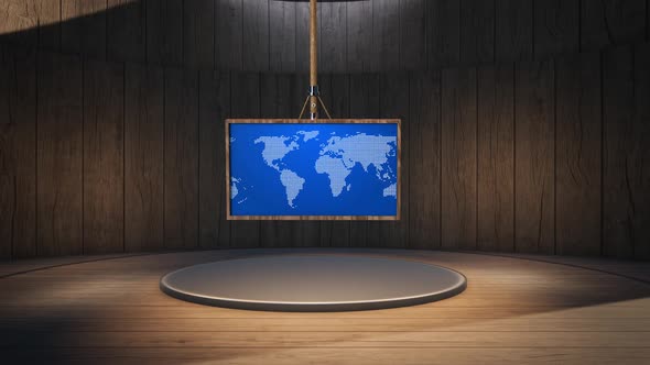 3D Virtual News Studio Background A50026