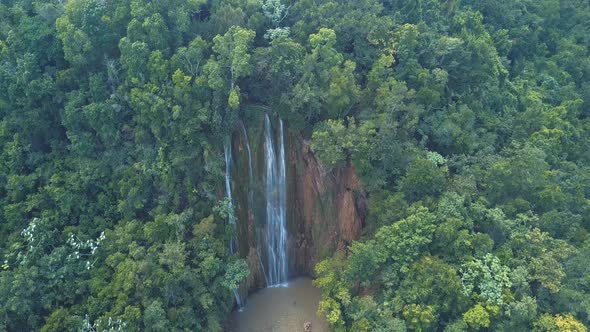 4k 24fps Waterfall El Limon In Samana In The Mountain In Dominicna Republic