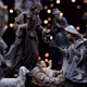 Nativity Figures Christmas Manger with Lights - VideoHive Item for Sale
