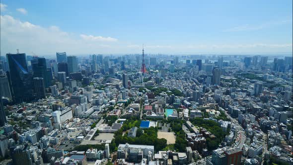 Beautiful architecture building in Tokyo city Japan