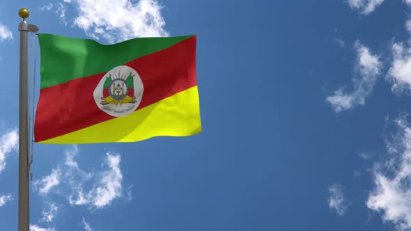 Rio Grande Do Sul Flag (Brazil) On Flagpole