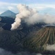Aerial Shot of Mountain Bromo Active Volcano Crater in East Java Indonesia - VideoHive Item for Sale