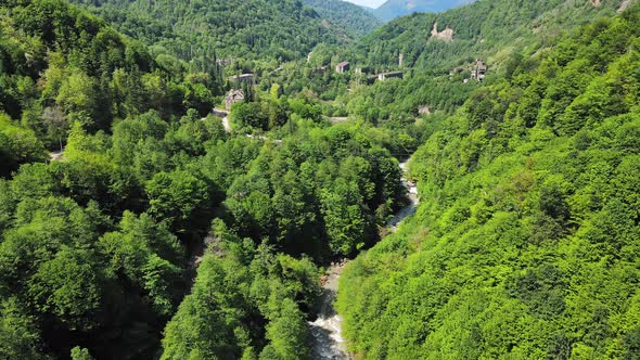 Destroyed and Abandoned Buildings in the Mountains