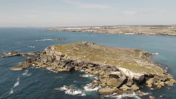 Maritime Santo Alberto do Pessegueiro Fort on Pessegueiro Islet, Porto Covo, Portugal