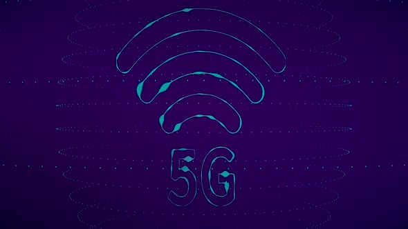 Holographic digital 5g background