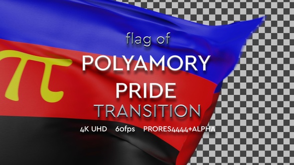 Flag of Polyamory Pride transition | UHD | 60fps