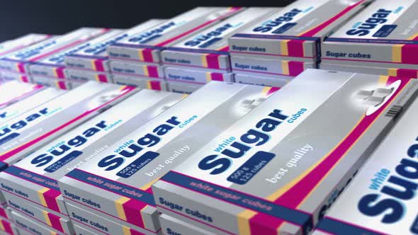 Sugar cubes pack production loopable seamless