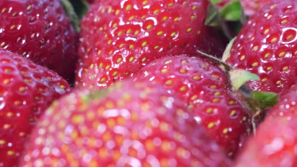 Close-up of ripe juicy strawberries. Strawberries