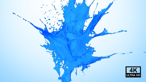 Blue Paint Explosion 4K