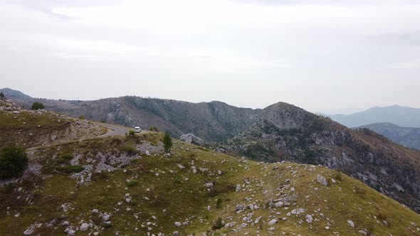 Narrow Road That Stretching High Into the Mountains