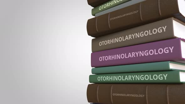 Pile of Books on OTORHINOLARYNGOLOGY
