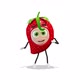 Strawberry Dancing A Silly Dance on White Background - VideoHive Item for Sale