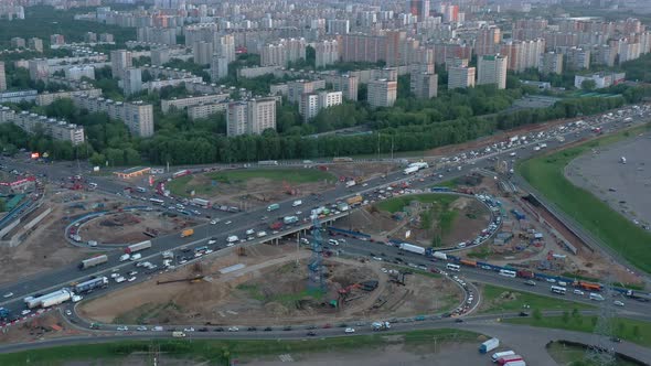 Very Large Traffic Jams on the Expressway Due to the Reconstruction of the Traffic Intersection