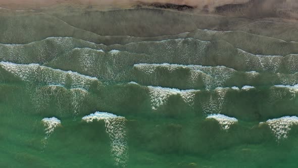 Abstract Wave Sea Beach on Top View