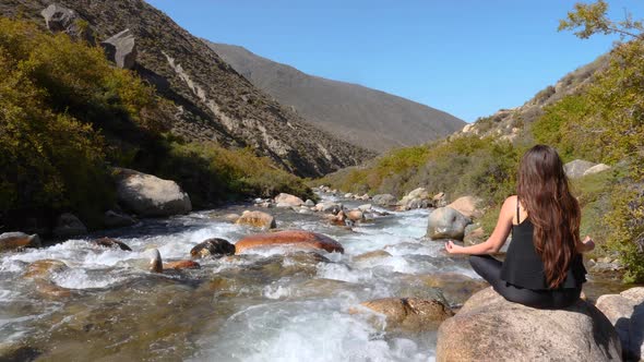 Back View Of Woman Practicing Meditation Doing Yoga By Rapid Rivers Yoga, Zen Buddhism Healthy