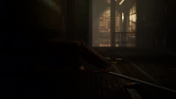 Interior of Abandoned Old Motel alt