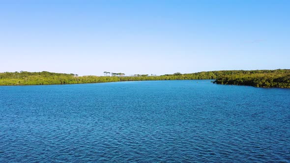 Aerial view of Black Swans, Sunshine Coast, Queensland, Australia