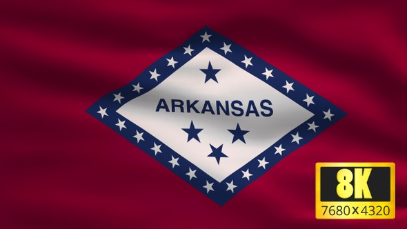 8K Arkansas State Flag Background