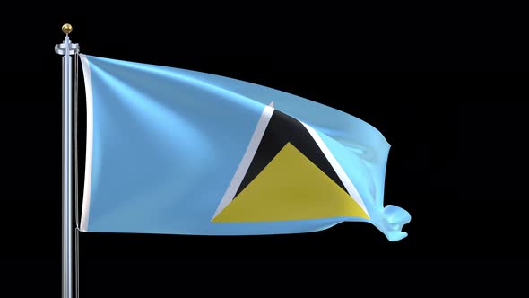 Saint Lucia Waving Flag