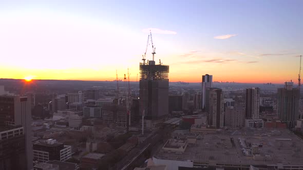 Construction Of Tall Buildings In A Modern City Setting