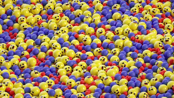 Abstract Crowd Funny Emoji Background