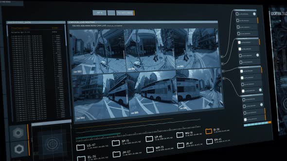 High tech surveillance camera is searching for illegal activity inside of a city alt