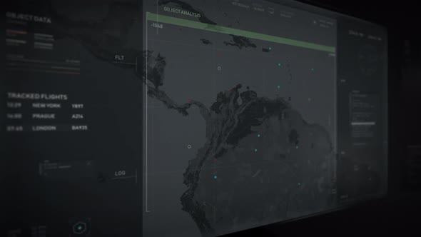 Secret monitoring radar is following the aircraft towards its destination alt