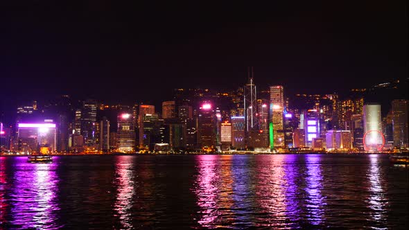 Beautiful building and architecture around Hong kong city skyline