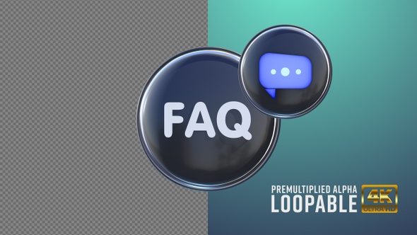 Faq Badge Looping with Alpha Channel