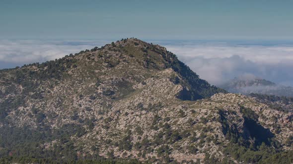 Mallorca mountains mist clouds timelapse