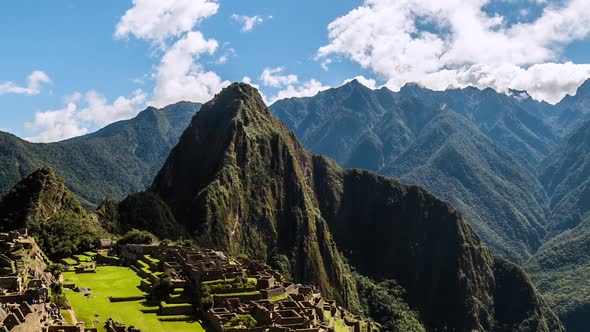 Time lapse of Machu Picchu landscape, Peru