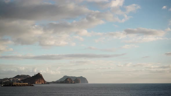 Coast View With Castle On Cliff, Aguilas, Spain