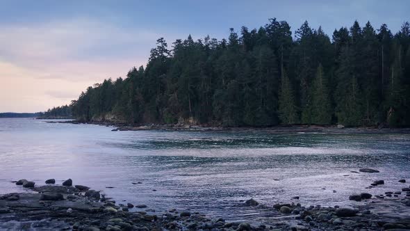 Scenic Rugged Beach At Sunset