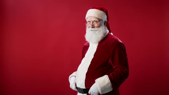 Portrait of Cool Santa Claus