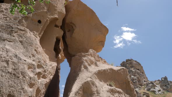 Large Stone Town of Uchhisar in Turkey