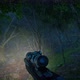 4K Fake forest shooter at night. 3D forest shooter - VideoHive Item for Sale