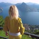 Woman in Lugano Monte Bre Mount - VideoHive Item for Sale